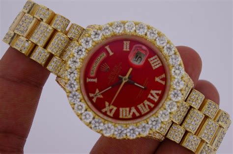 red face ice bezel rolex presidential replica|2008 rolex president bracelet.